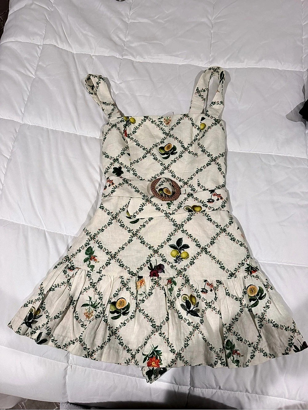 Amanda Uprichard Lena Romper Floral Print Mini Dress nwt. Xs or 2